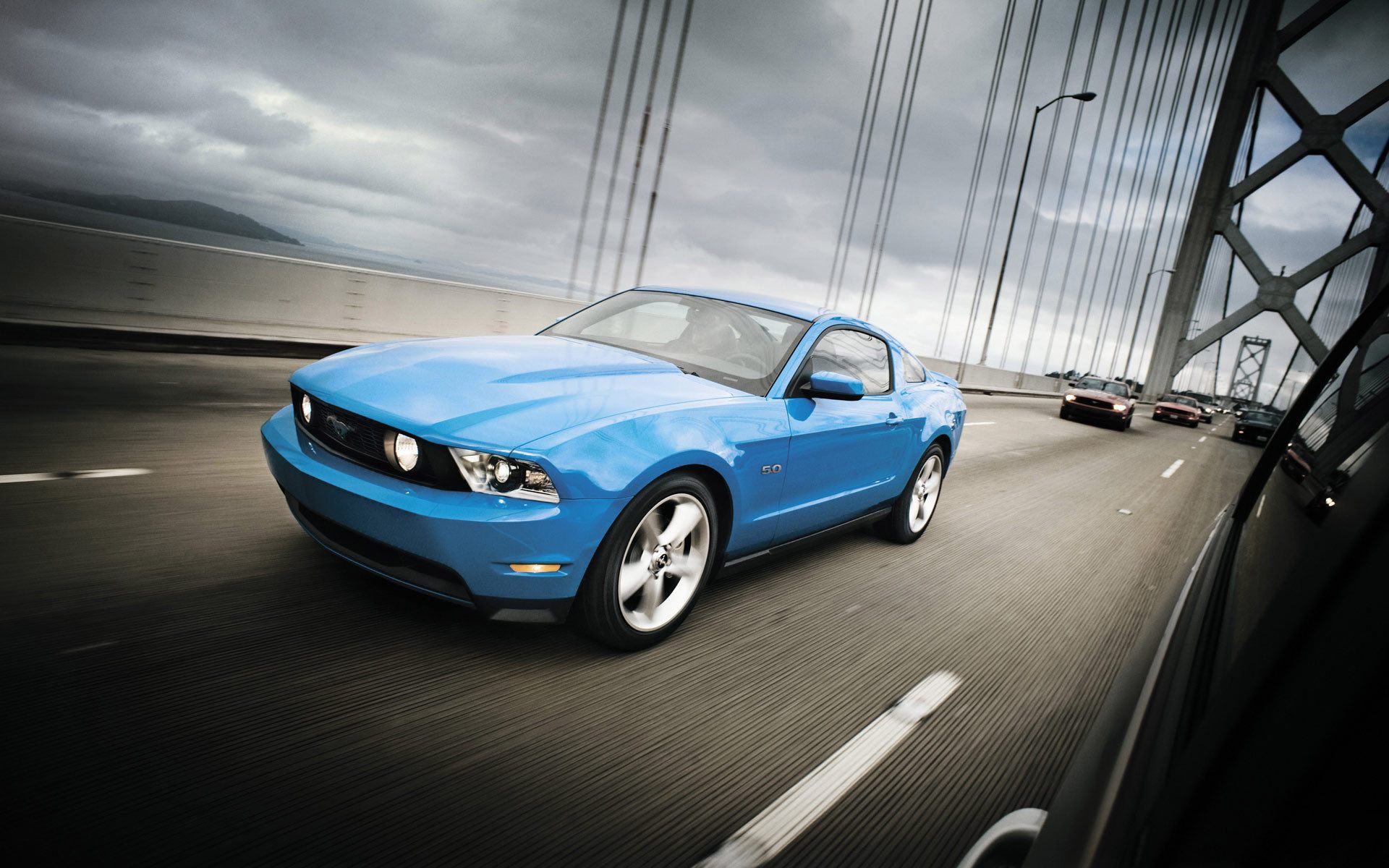 Mustang, Ford, muscle car, мост обои, картинки, фото