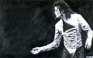 Майкл джексон, музыка, king of pop, белый, черный, карандаш обои