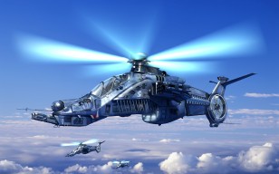 Sirin, вертушки, боевые машины, в небе обои 1680x1124
