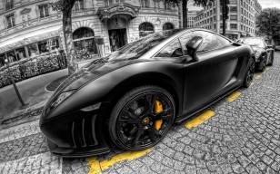 Black, gallardo, Lamborghini, hdr